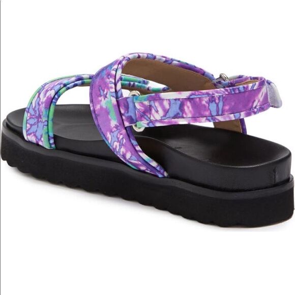 Schutz dariana platform tie due  leather sandal size 6 in purple - Picture 3 of 14